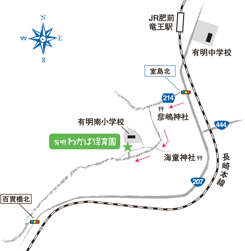 有明わかば保育園アクセスマップ
